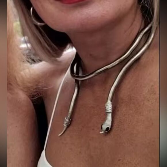 Silver Serpenti Snake Necklace-Bracelet Multifunctional - Picture 3 of 14